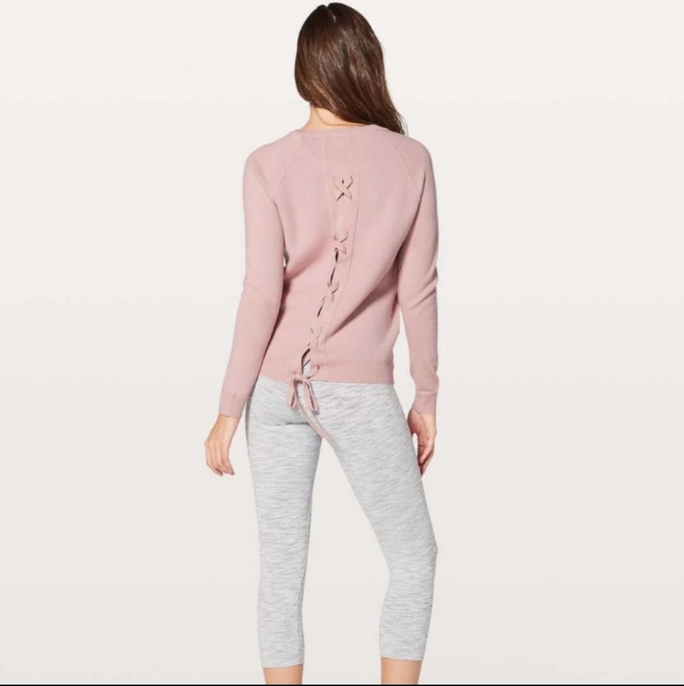 lululemon athletica Pink Crew Neck Sweater